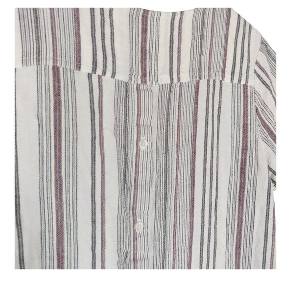 Anthropologie Cloth & Stone Linen Blend T-Shirt Dress Tunic Button Back - Picture 5 of 10